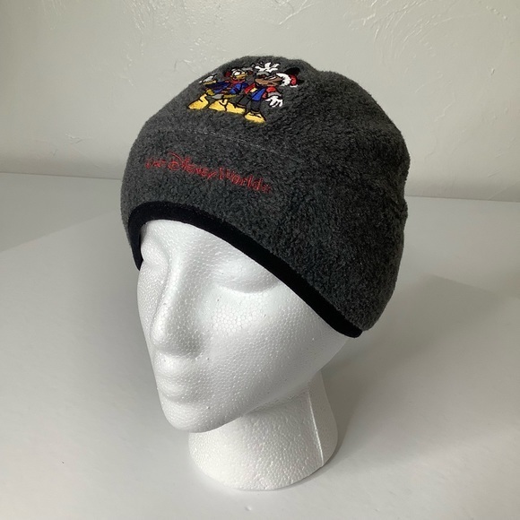 Vintage Walt Disney World Kids training beanie fleece hat / cap SZ OS unisex EUC - Picture 5 of 13